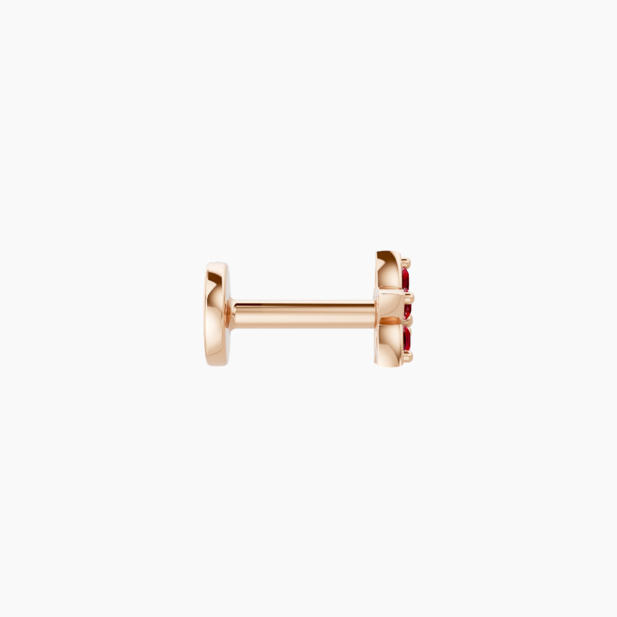 Flora | 18k Rose Gold 5 mm 4.5 mm Flower Ruby Nose Piercing
