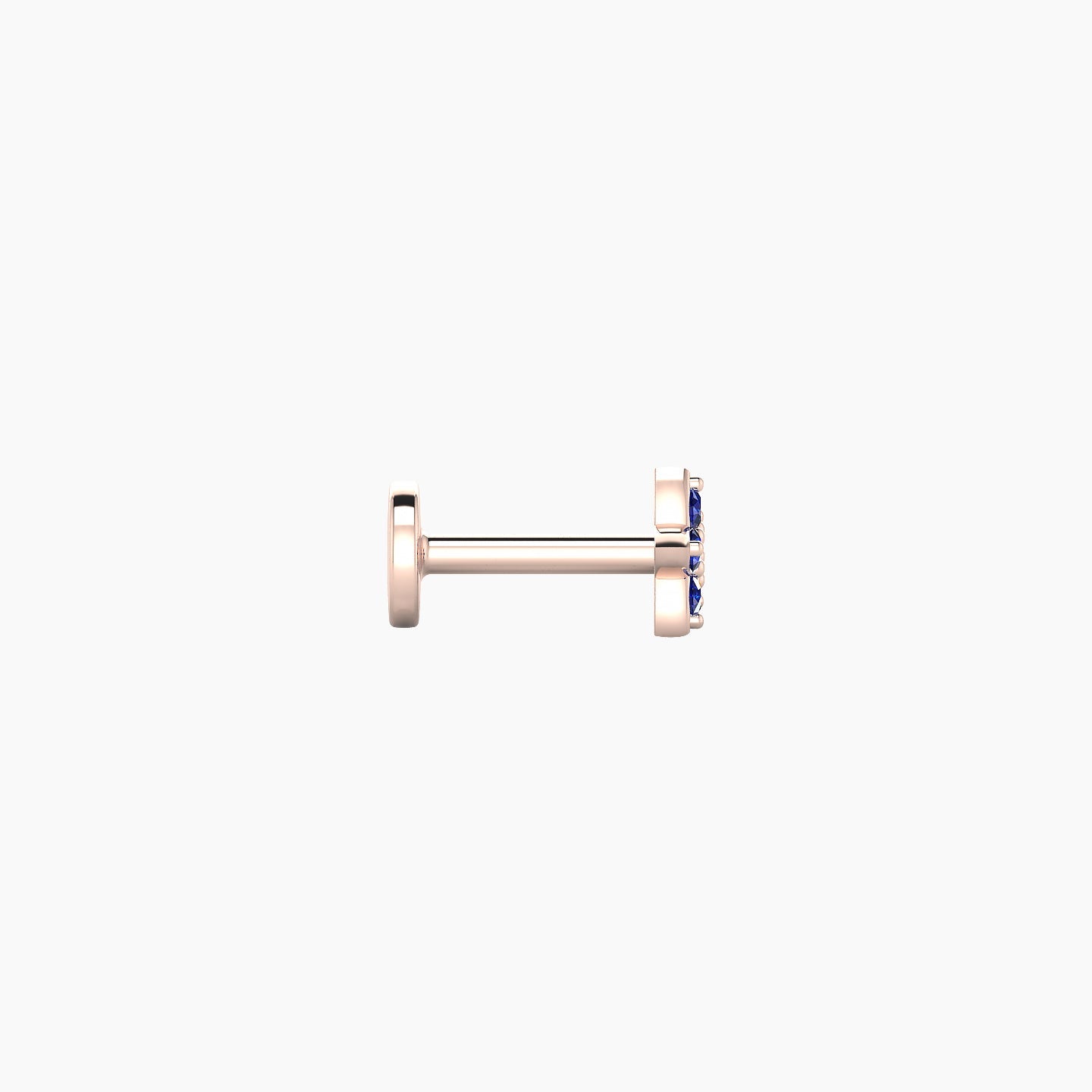 Flora | 18k Rose Gold 5 mm 4.5 mm Flower Sapphire Nostril Piercing