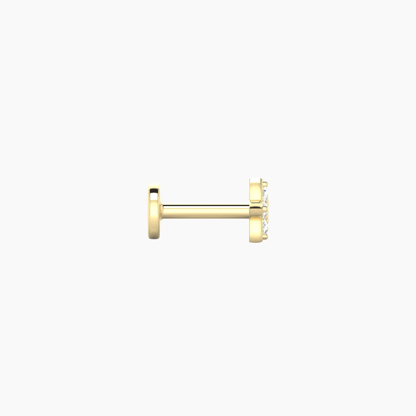 Flora | 18k Yellow Gold 4.5 mm 5 mm Flower Diamond Nostril Piercing