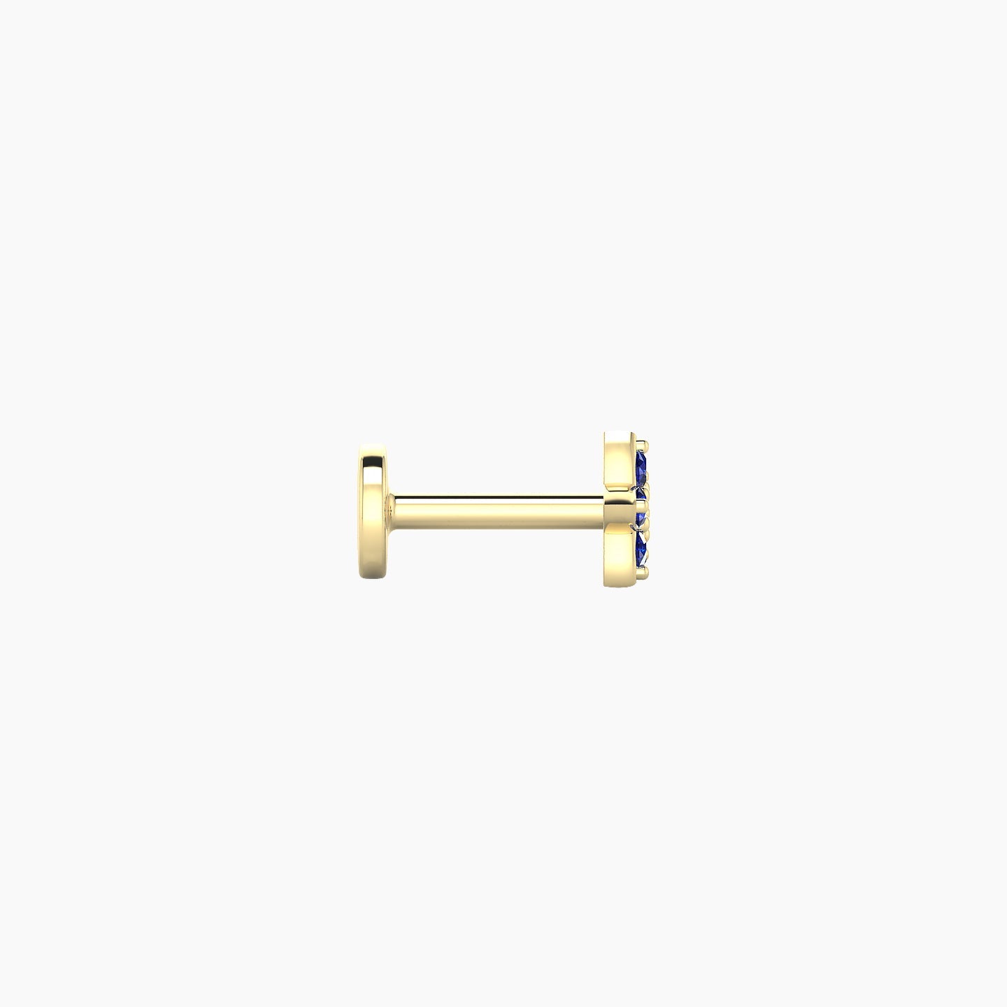 Flora | 18k Yellow Gold 5 mm 4.5 mm Flower Sapphire Nostril Piercing