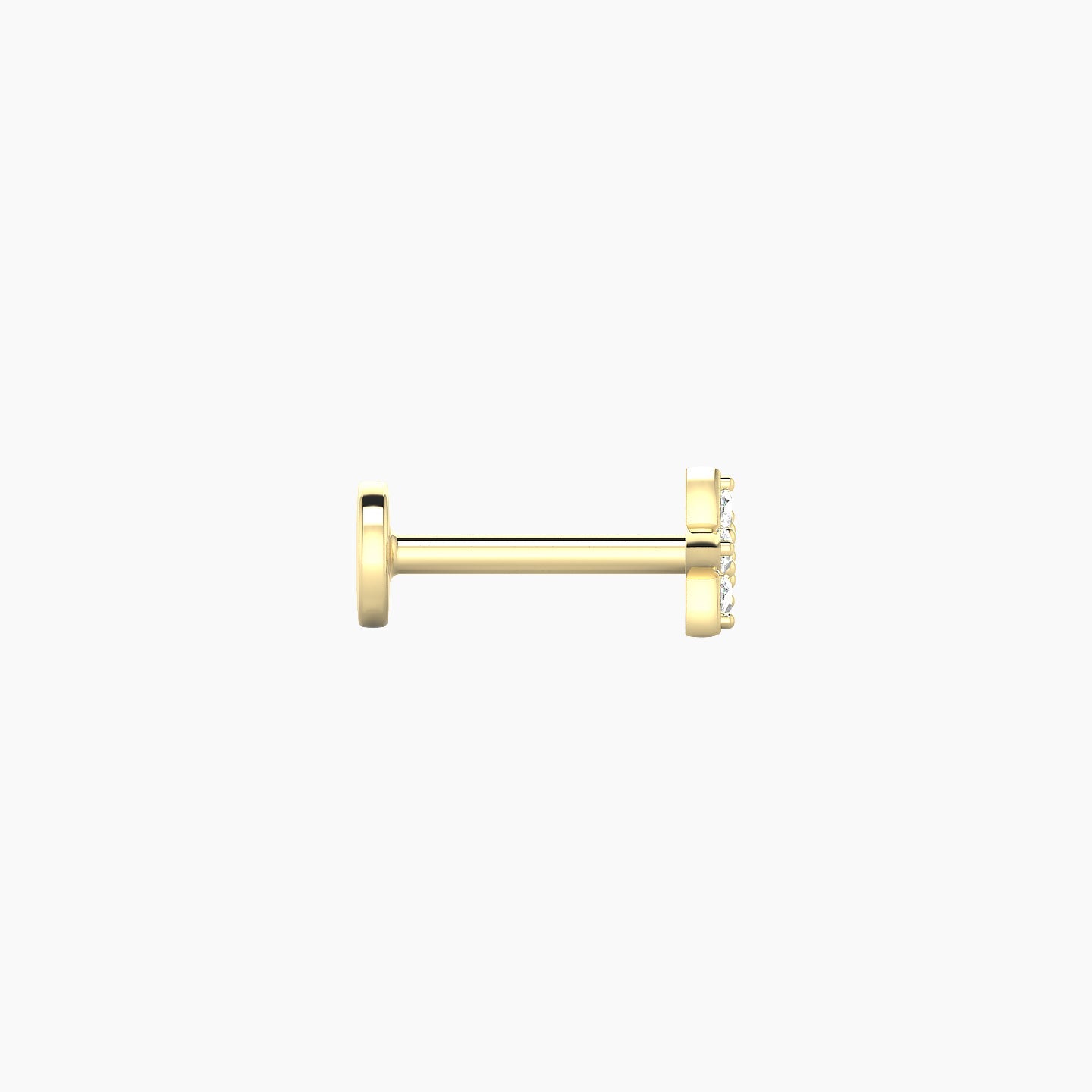 Flora | 18k Yellow Gold 4.5 mm 6.5 mm Flower Diamond Nostril Piercing