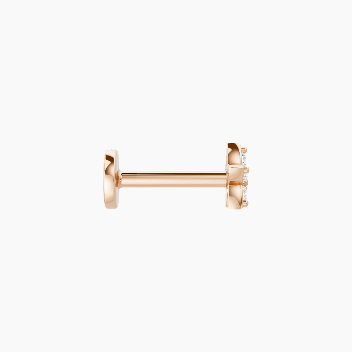 Flora | 18k Rose Gold 4.5 mm 6.5 mm Flower Diamond Piercing