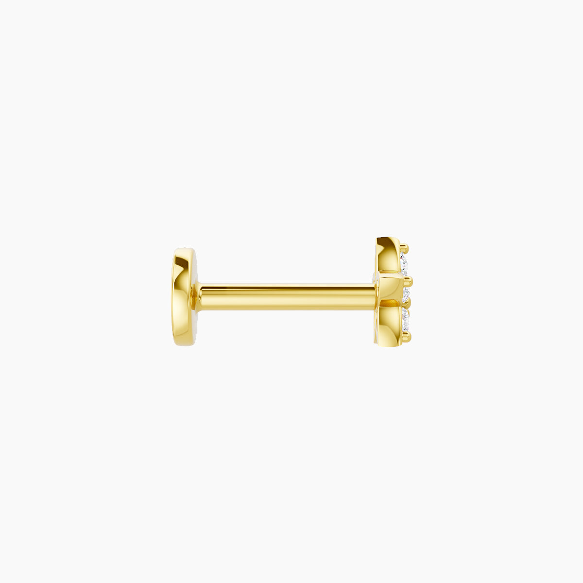 Flora | 18k Yellow Gold 4.5 mm 6.5 mm Flower Diamond Piercing