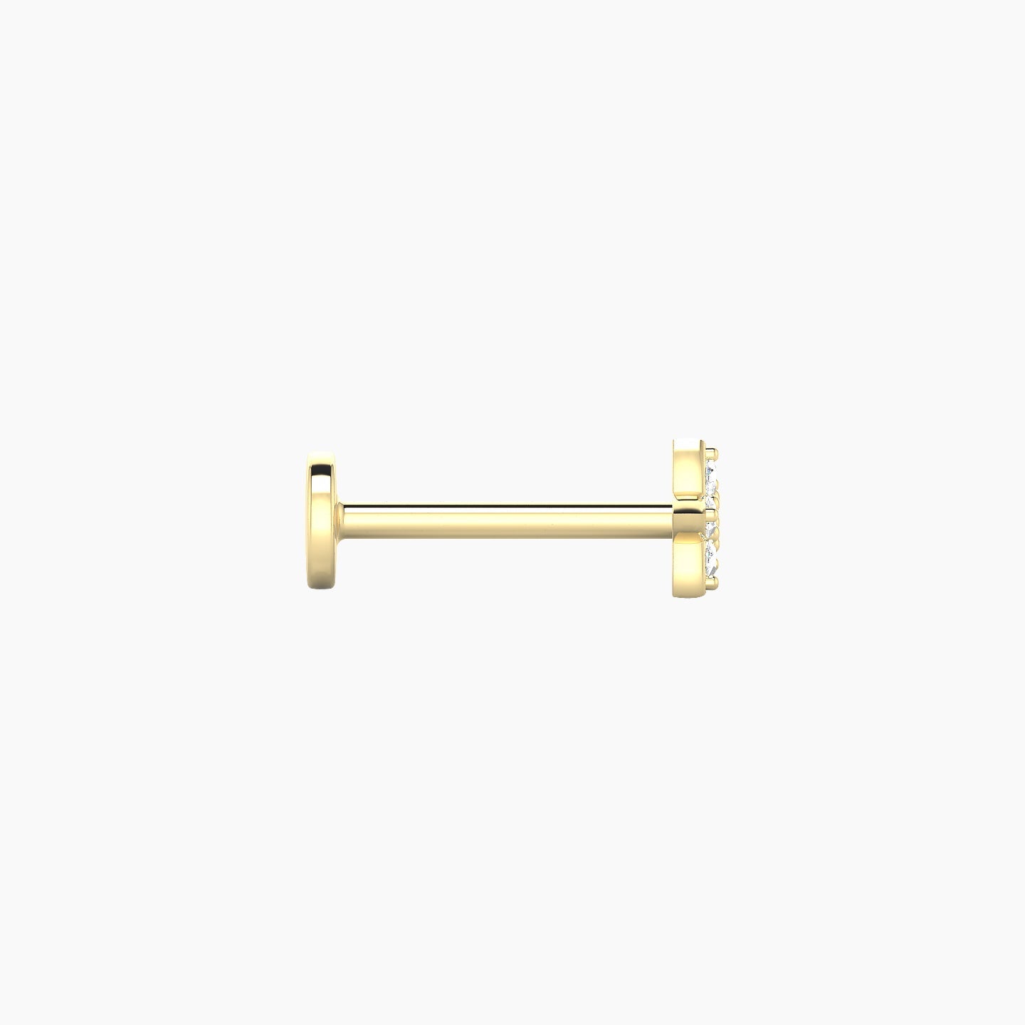 Flora | 18k Yellow Gold 4.5 mm 8 mm Flower Diamond Nostril Piercing