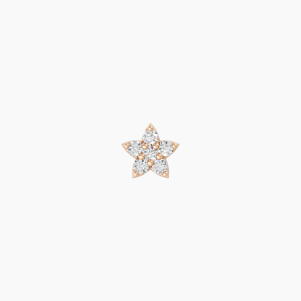 Flora | 18k Rose Gold 4.5 mm 8 mm Flower Diamond Piercing