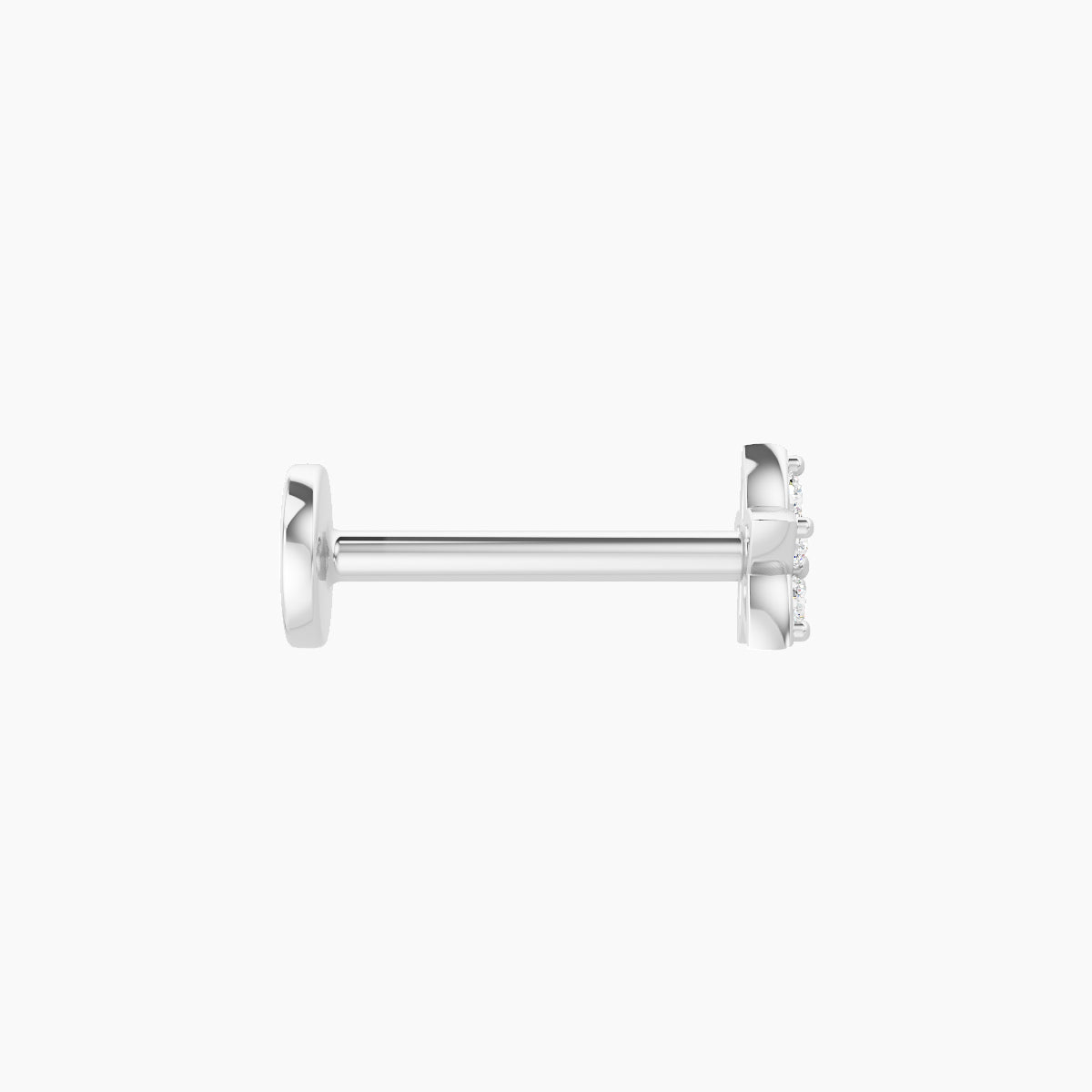 Flora | 18k White Gold 4.5 mm 8 mm Flower Diamond Piercing