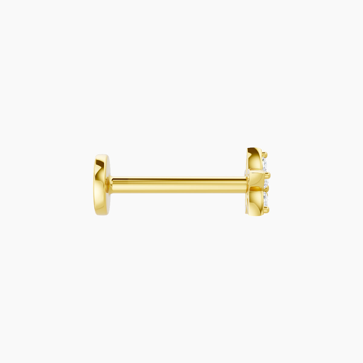Flora | 18k Yellow Gold 4.5 mm 8 mm Flower Diamond Piercing