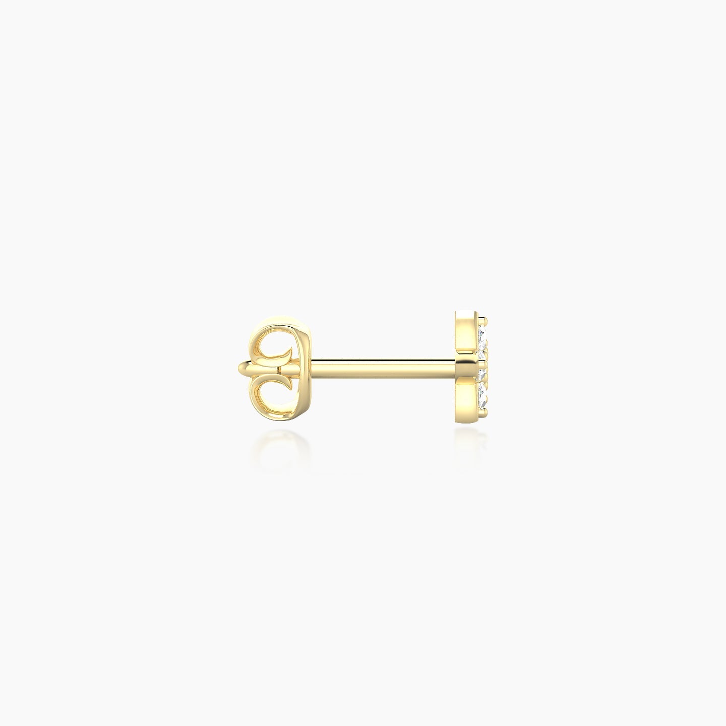 Flora | 18k Yellow Gold 4.5 mm Flower Diamond Earring