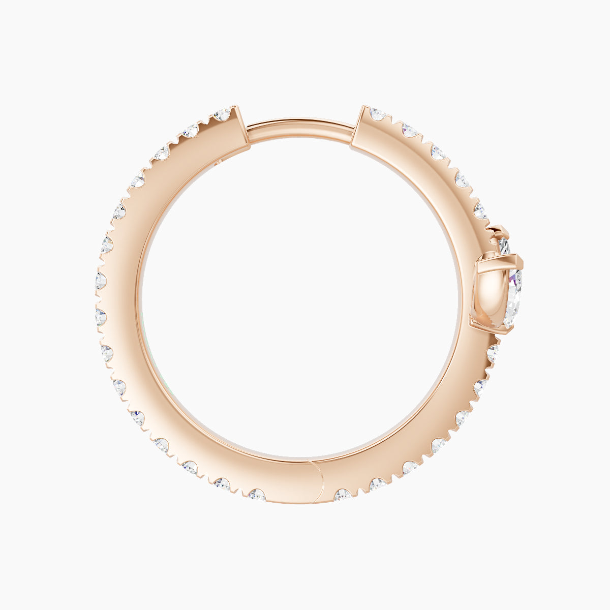 Fortuna | 18k Rose Gold 11 mm Lotus Diamond Hoop Piercing