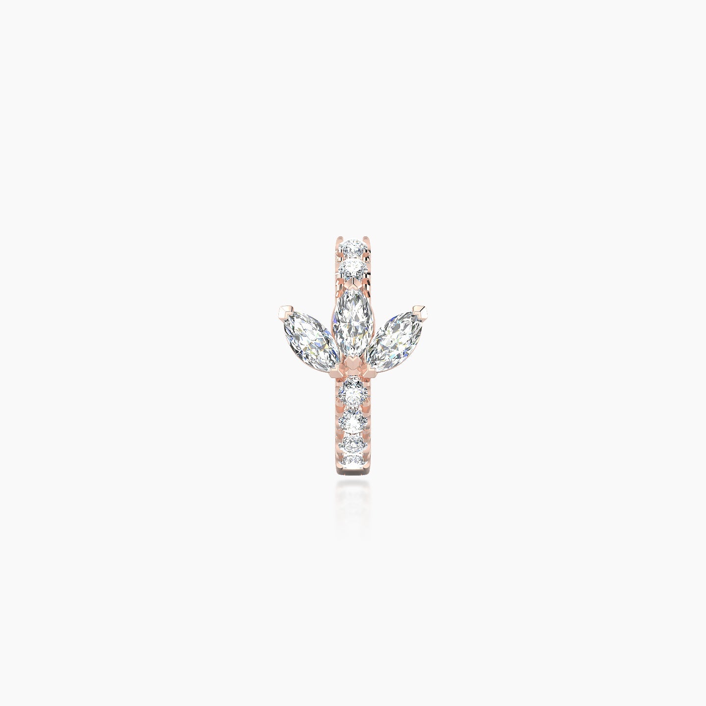 Fortuna | 18k Rose Gold 6.5 mm Lotus Diamond Nose Ring Piercing