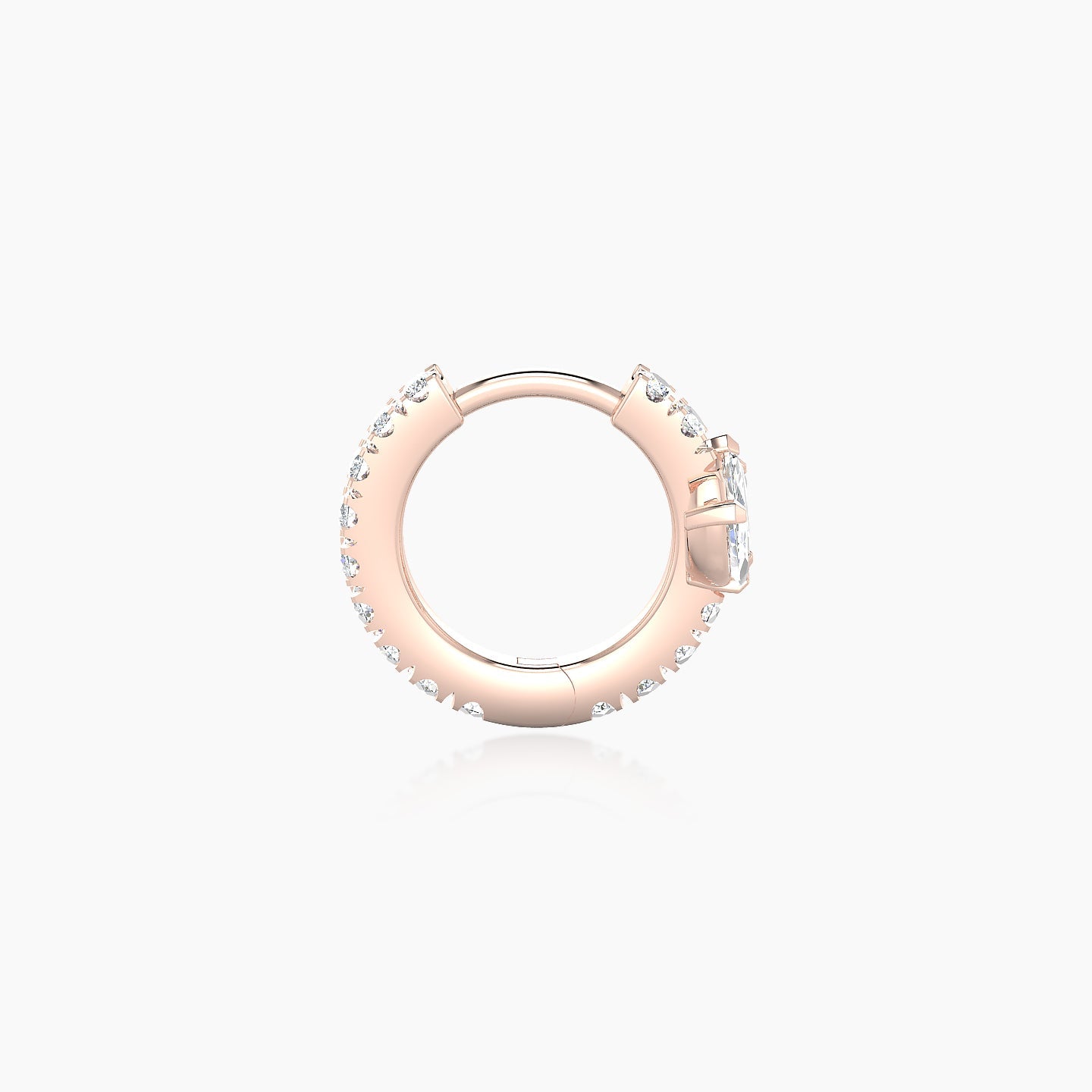 Fortuna | 18k Rose Gold 6.5 mm Lotus Diamond Nose Ring Piercing