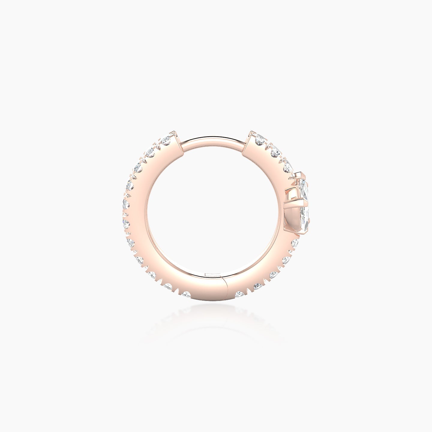 Fortuna | 18k Rose Gold 8 mm Lotus Diamond Nose Ring Piercing