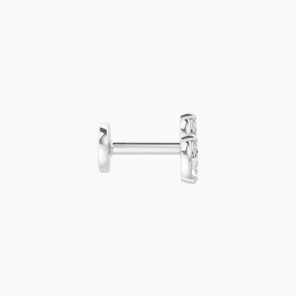 Freyja | 18k White Gold 5 mm 5 mm Diamond Nose Piercing