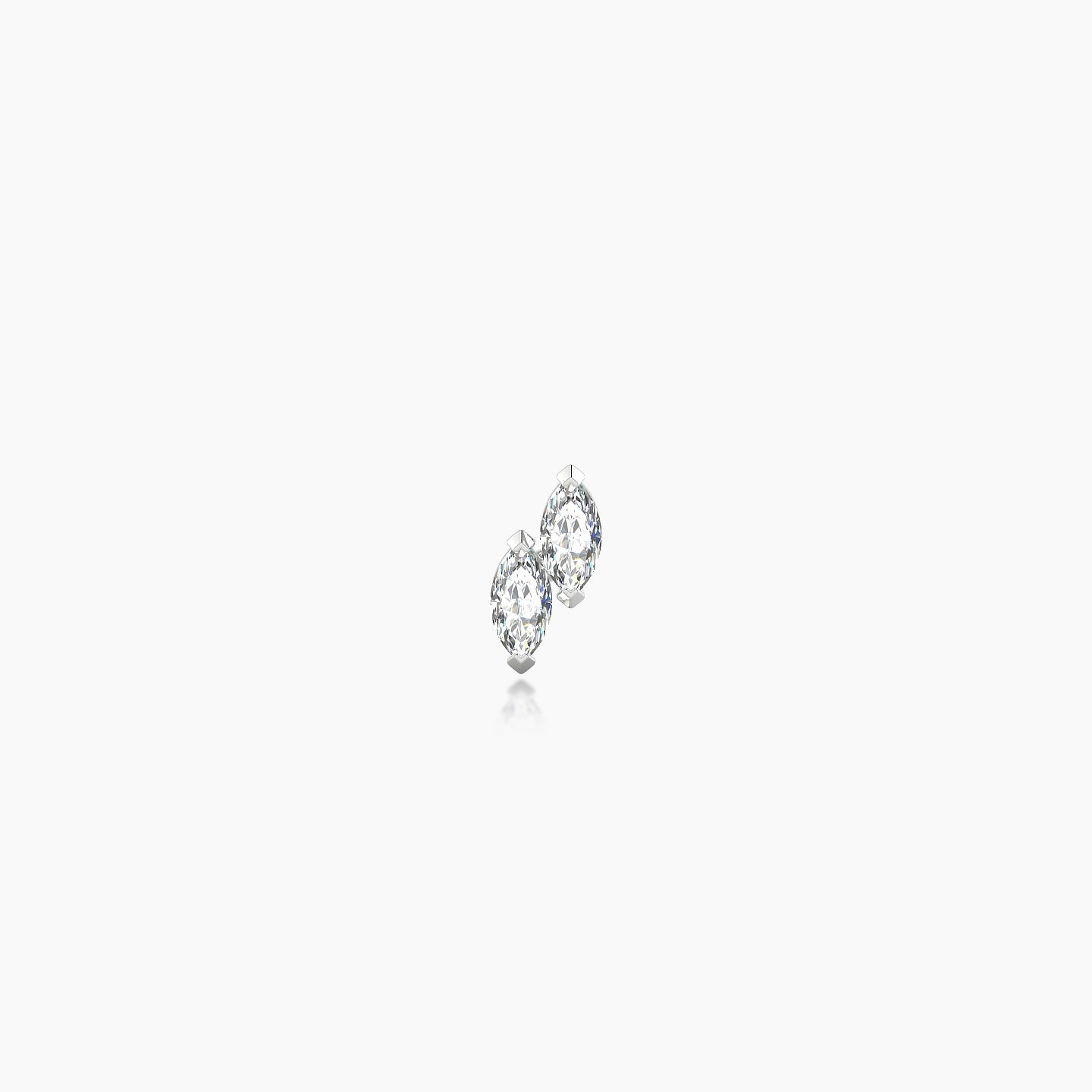 Freyja | 18k White Gold 5 mm 5 mm Diamond Nostril Piercing