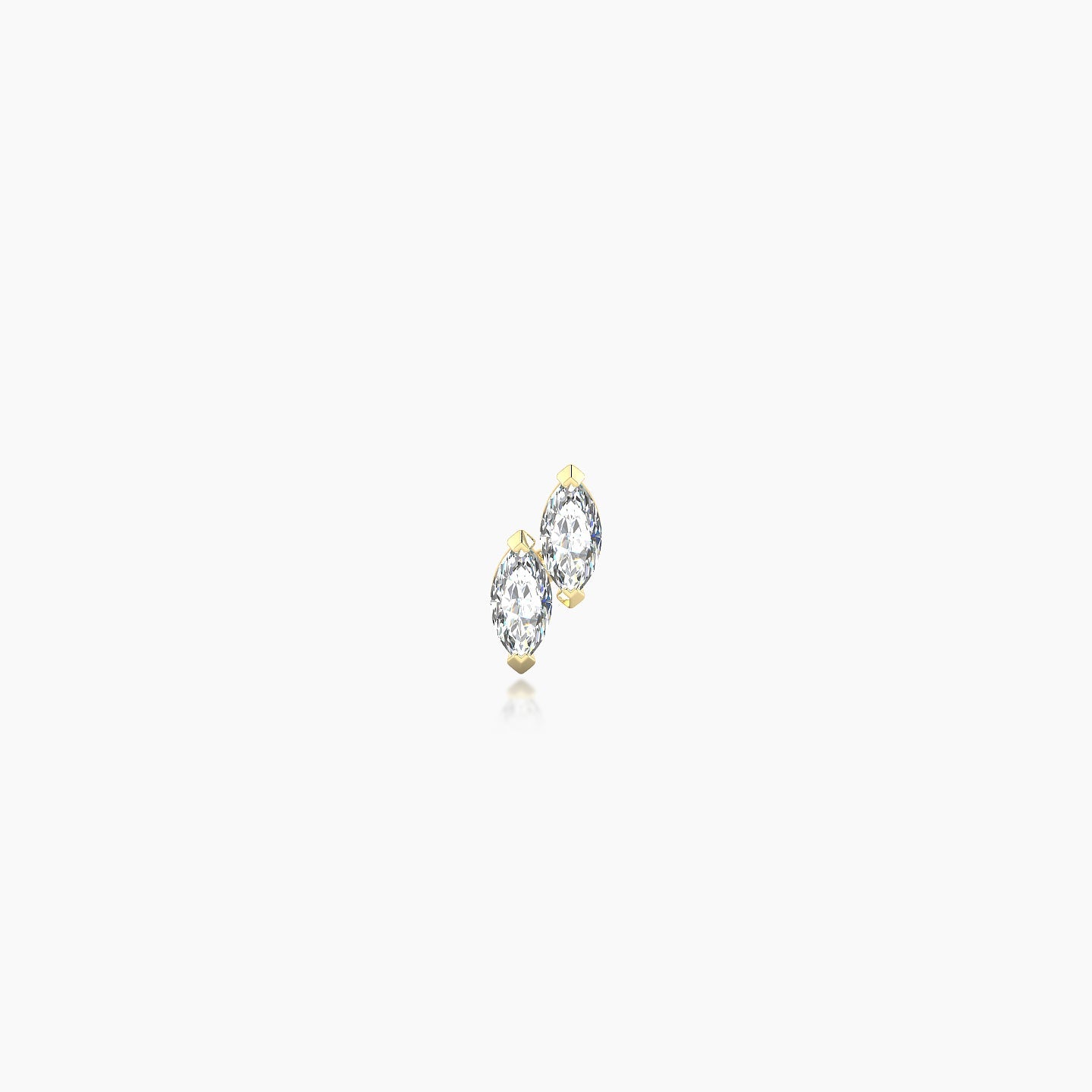 Freyja | 18k Yellow Gold 5 mm 5 mm Diamond Nostril Piercing