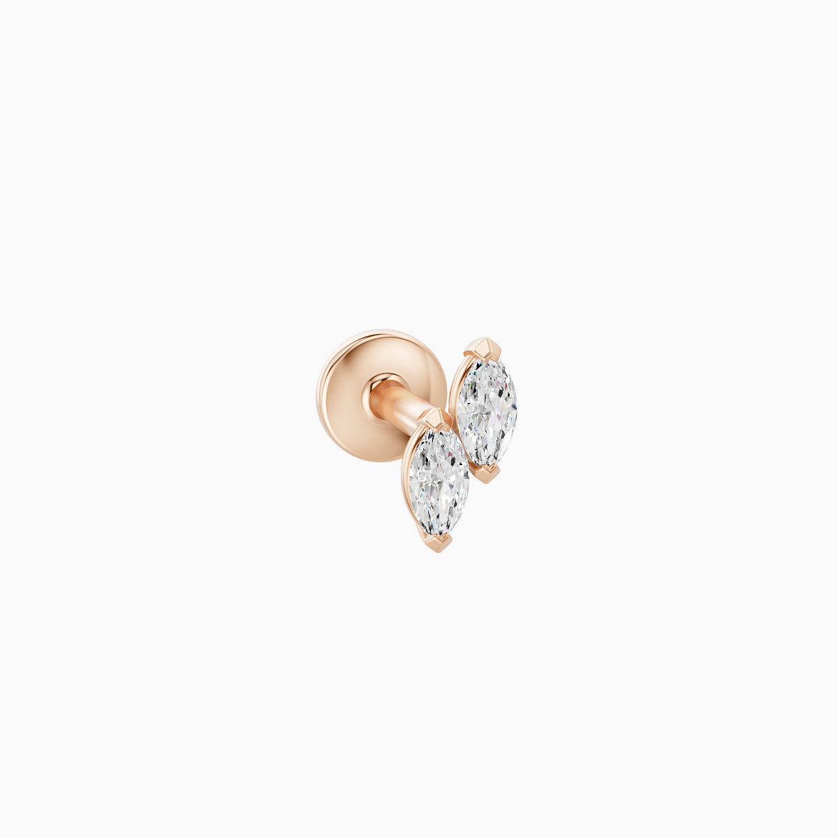 Freyja | 18k Rose Gold 5 mm 5 mm Diamond Piercing