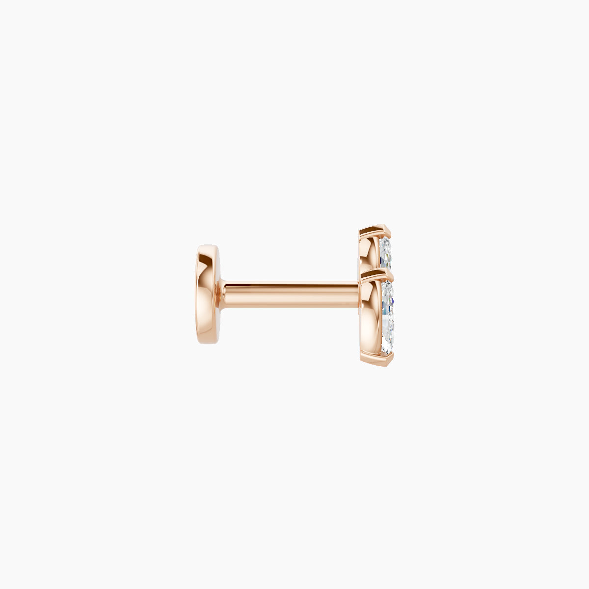 Freyja | 18k Rose Gold 5 mm 5 mm Diamond Piercing