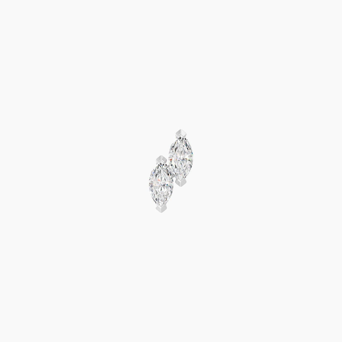 Freyja | 18k White Gold 5 mm 5 mm Diamond Piercing