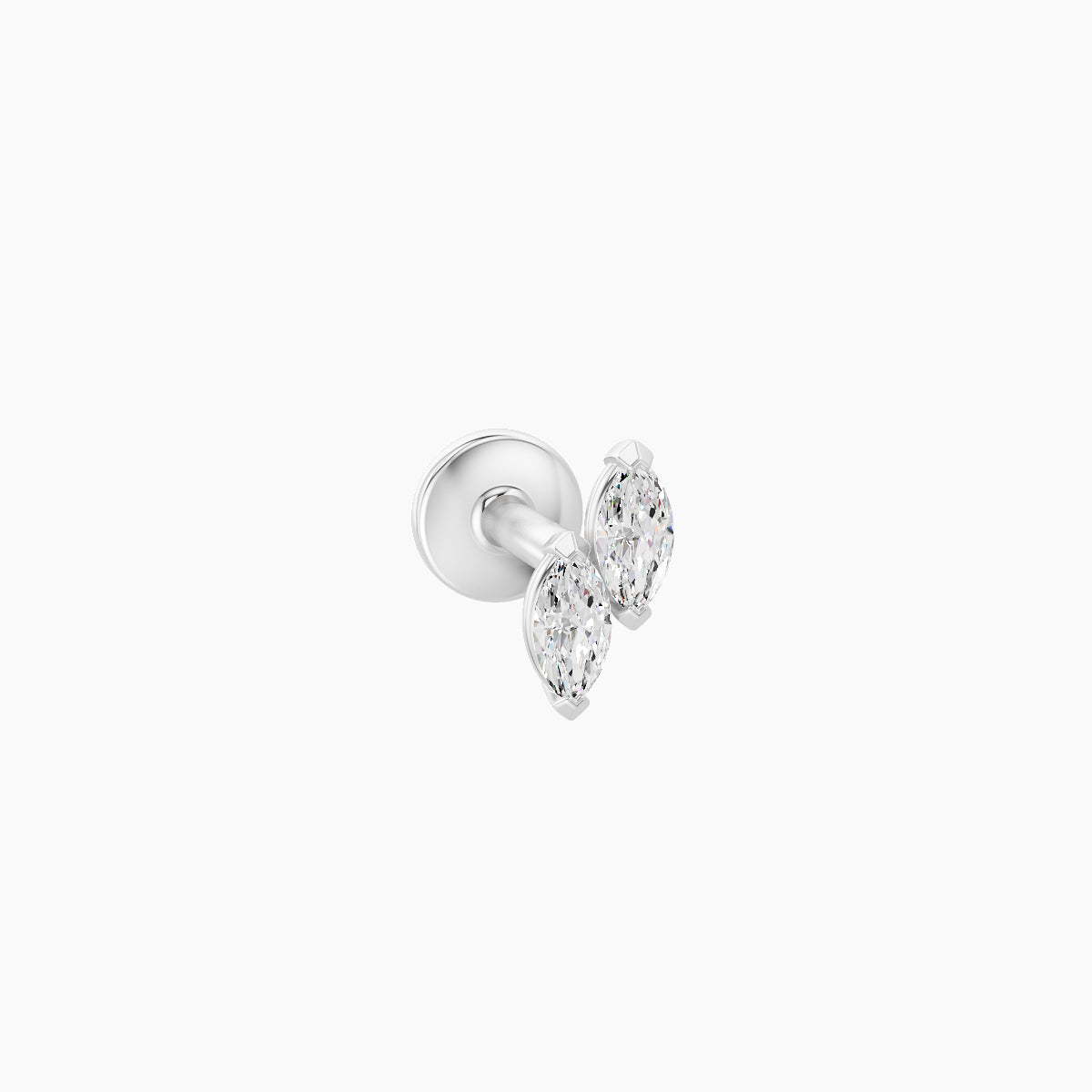 Freyja | 18k White Gold 5 mm 5 mm Diamond Piercing