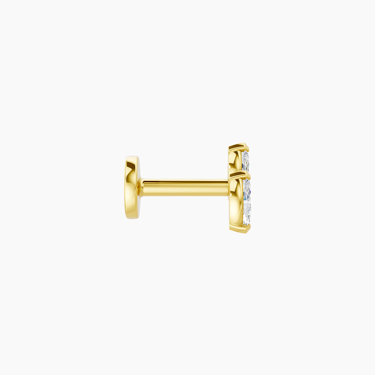 Freyja | 18k Yellow Gold 5 mm 5 mm Diamond Piercing