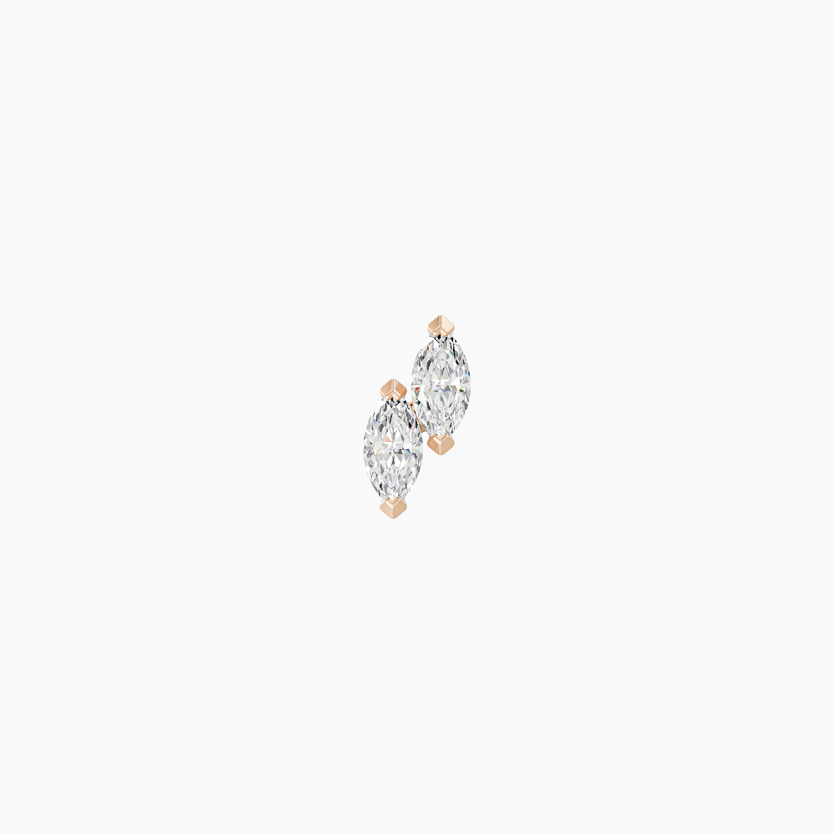 Freyja | 18k Rose Gold 5 mm 6.5 mm Diamond Nose Piercing