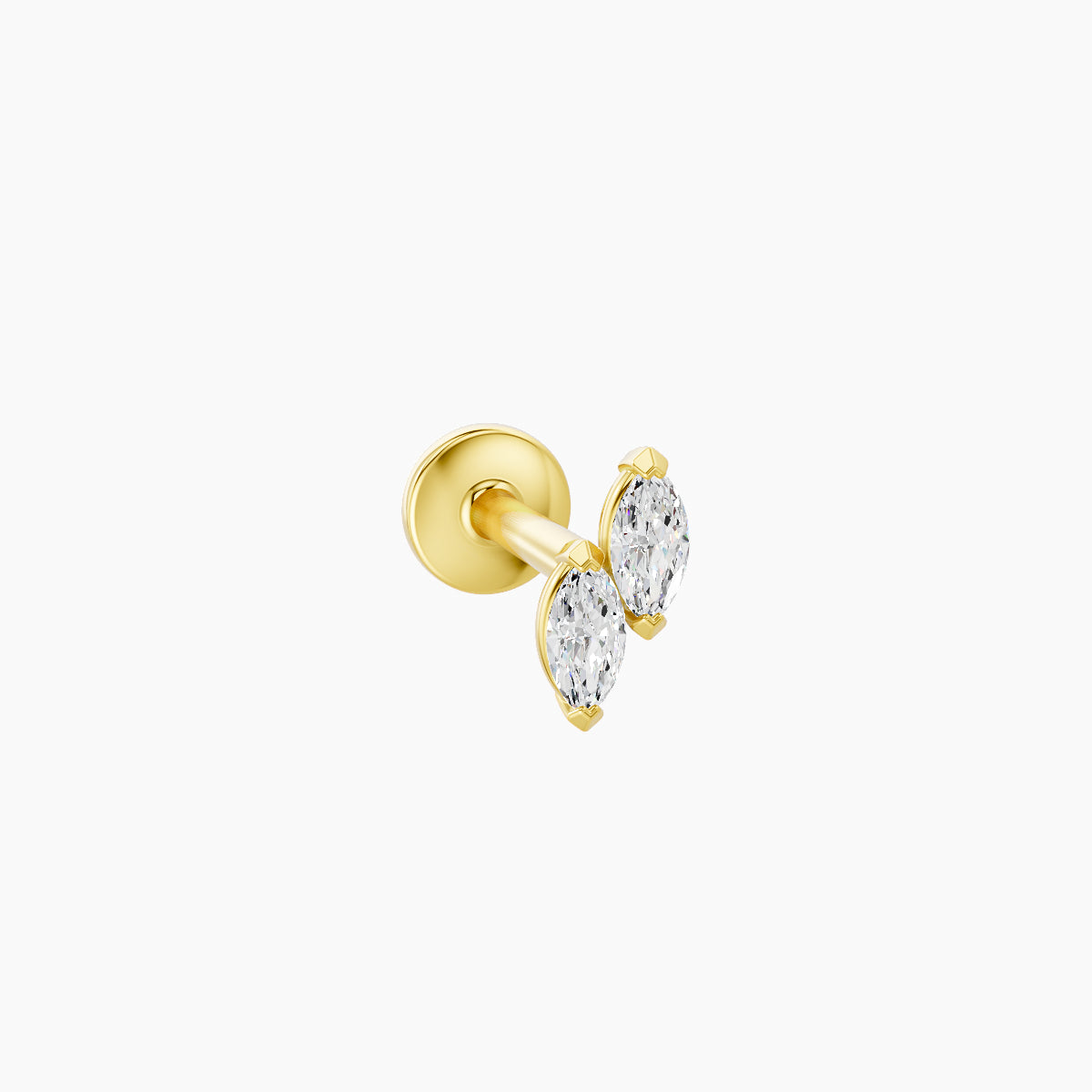 Freyja | 18k Yellow Gold 5 mm 6.5 mm Diamond Nose Piercing