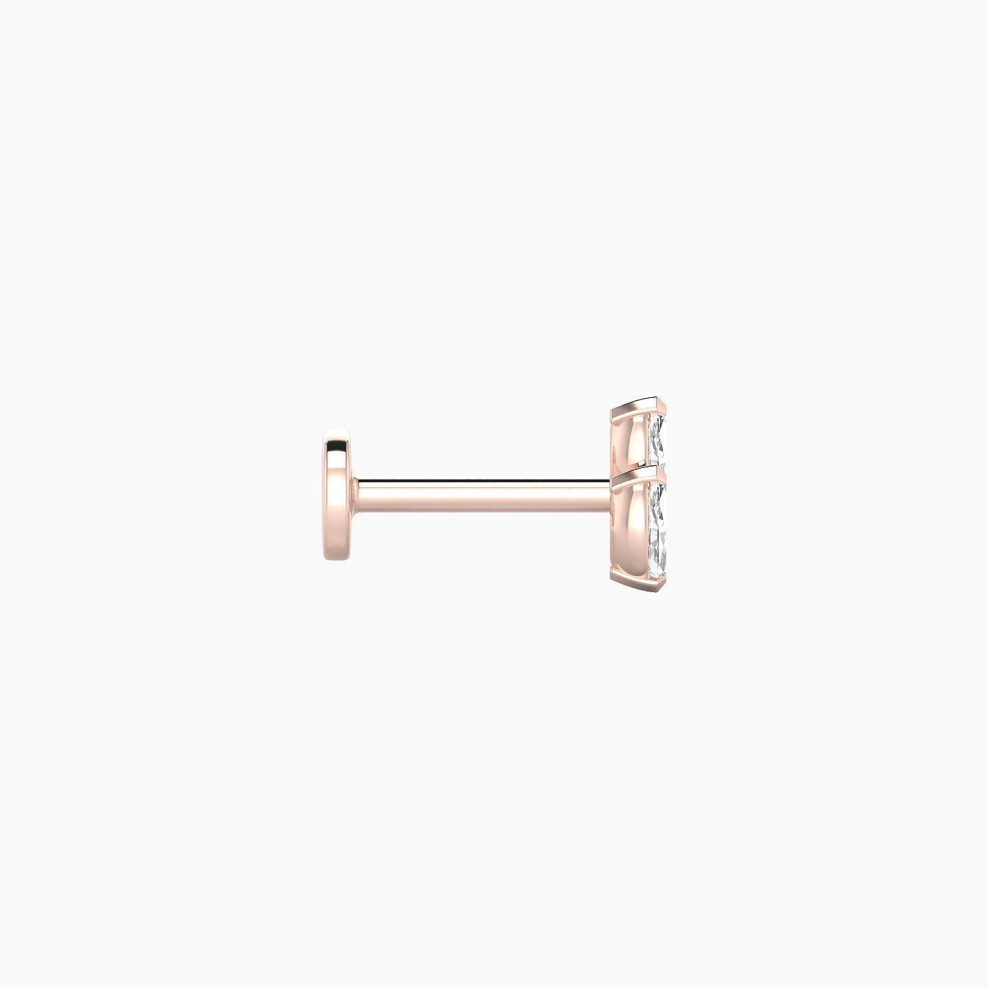 Freyja | 18k Rose Gold 5 mm 6.5 mm Diamond Nostril Piercing