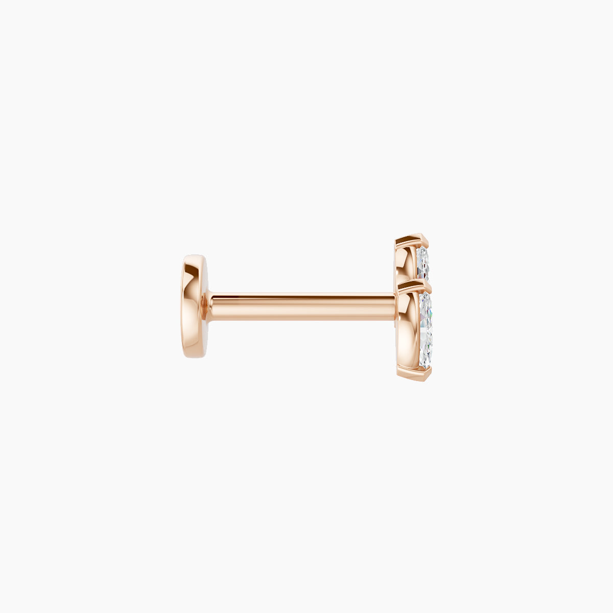 Freyja | 18k Rose Gold 5 mm 6.5 mm Diamond Piercing