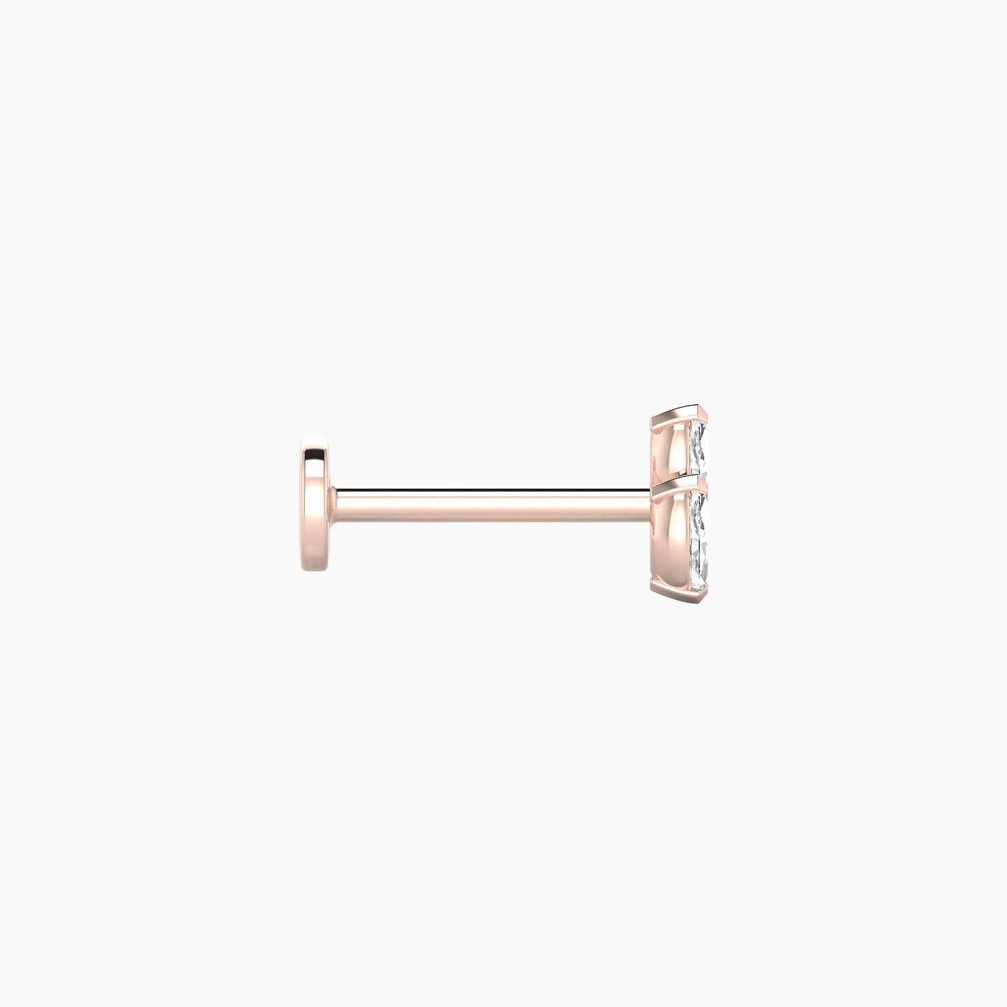 Freyja | 18k Rose Gold 5 mm 8 mm Diamond Nostril Piercing