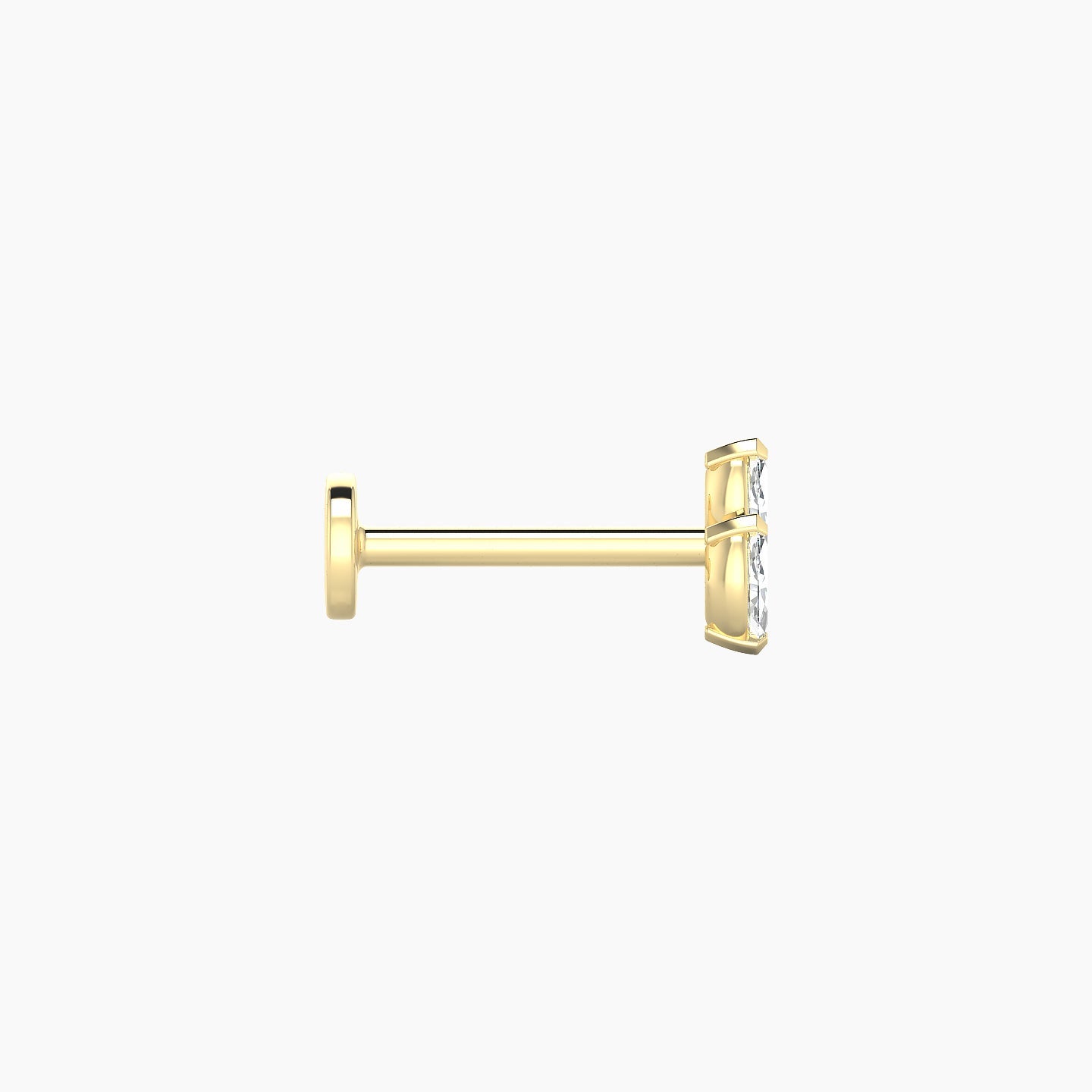 Freyja | 18k Yellow Gold 5 mm 8 mm Diamond Nostril Piercing