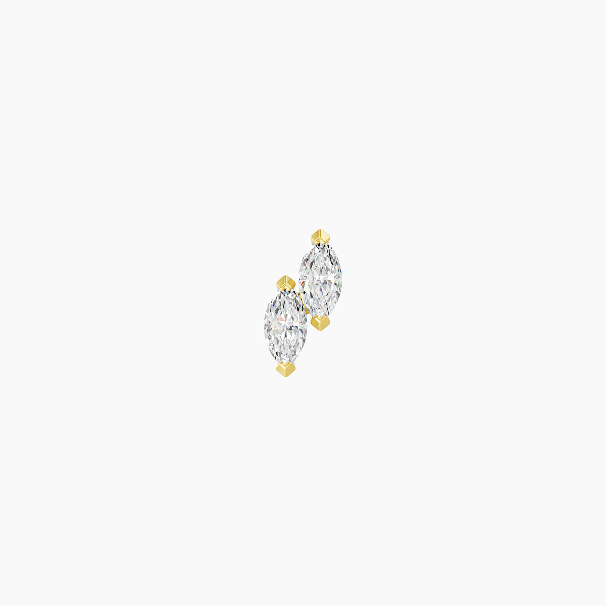 Freyja | 18k Yellow Gold 5 mm 8 mm Diamond Piercing
