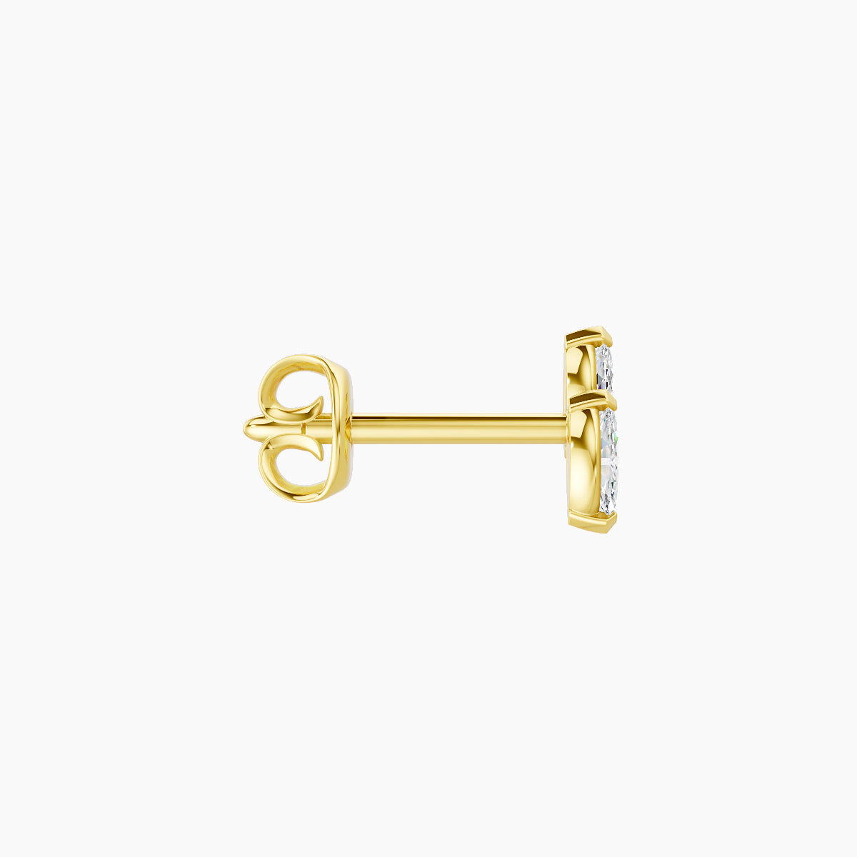 Freyja | 18k Yellow Gold 5 mm Diamond Earring