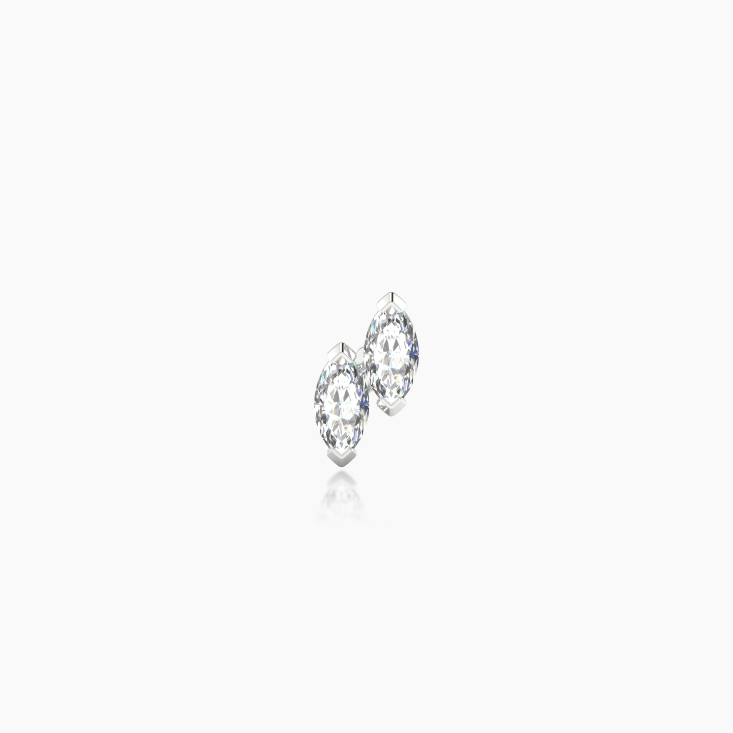 Freyja | 18k White Gold 6 mm 5 mm Diamond Nostril Piercing