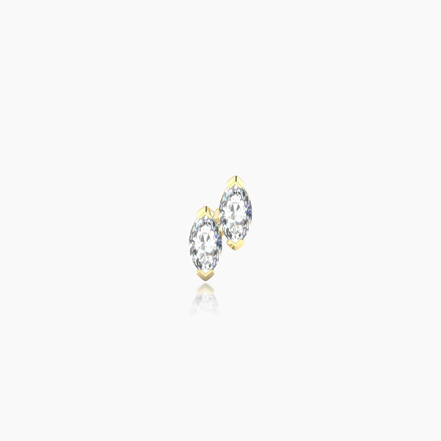 Freyja | 18k Yellow Gold 6 mm 5 mm Diamond Nostril Piercing