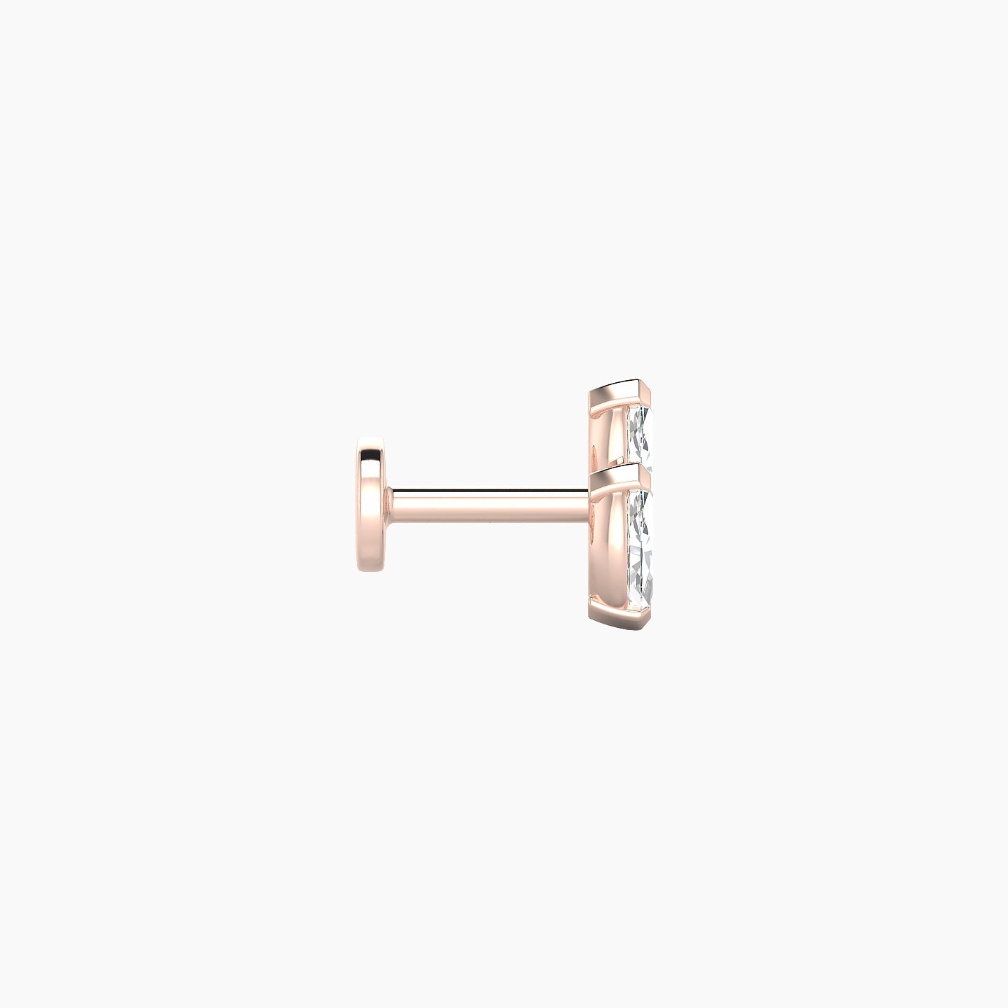 Freyja | 18k Rose Gold 6 mm 5 mm Diamond Nostril Piercing