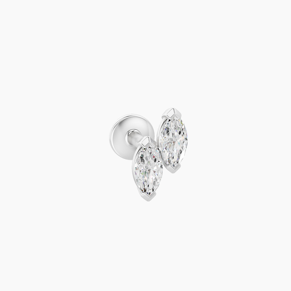 Freyja | 18k White Gold 6.5 mm 5 mm Diamond Piercing