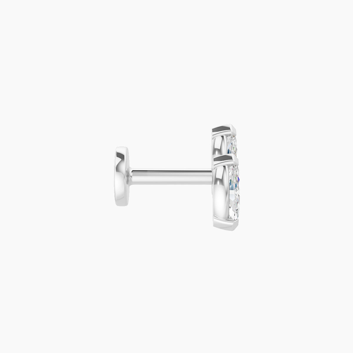 Freyja | 18k White Gold 6.5 mm 5 mm Diamond Piercing
