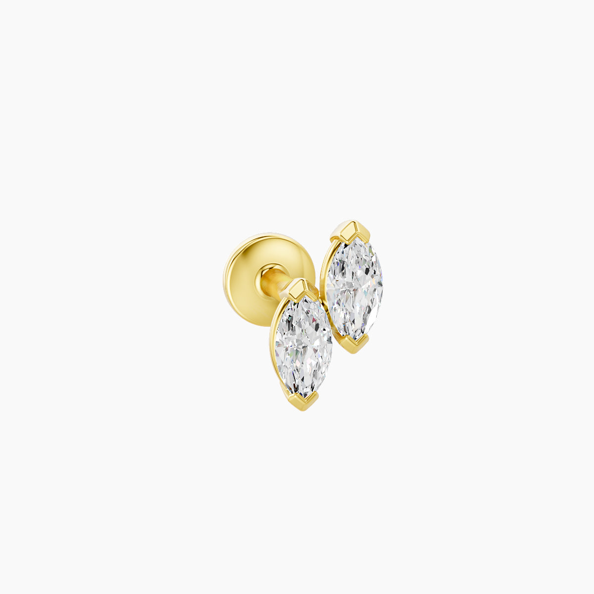 Freyja | 18k Yellow Gold 6.5 mm 5 mm Diamond Piercing