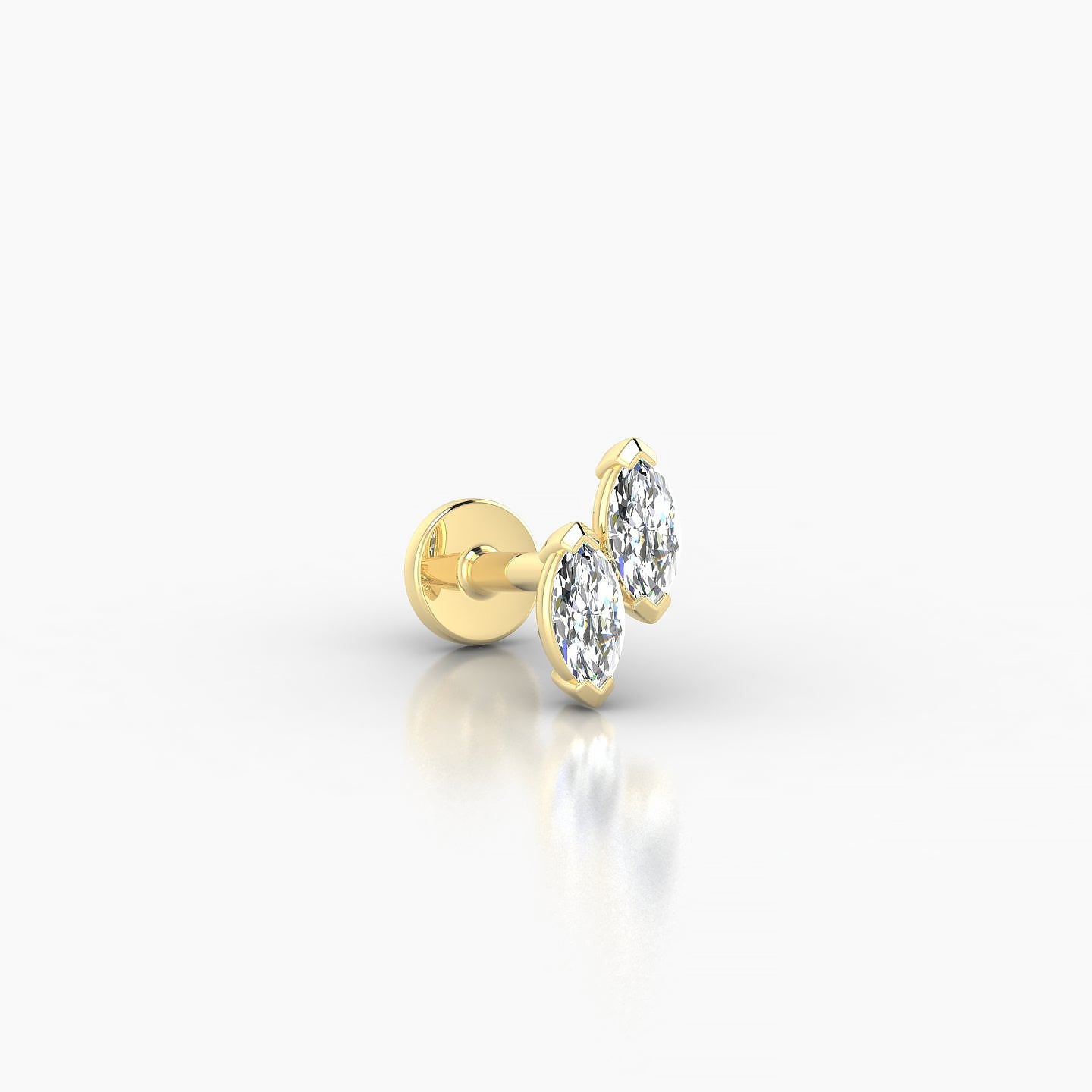 Freyja | 18k Yellow Gold 6 mm 5 mm Diamond Piercing