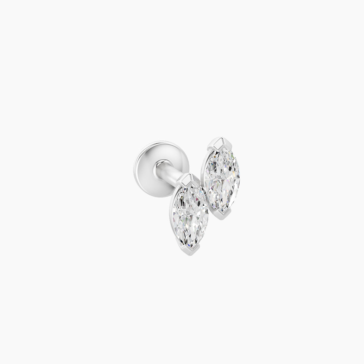 Freyja | 18k White Gold 6.5 mm 6.5 mm Diamond Nose Piercing