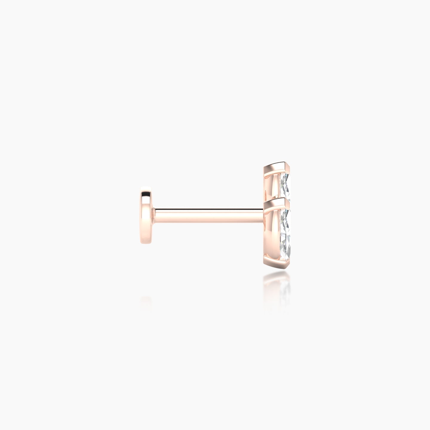 Freyja | 18k Rose Gold 6 mm 6.5 mm Diamond Nostril Piercing