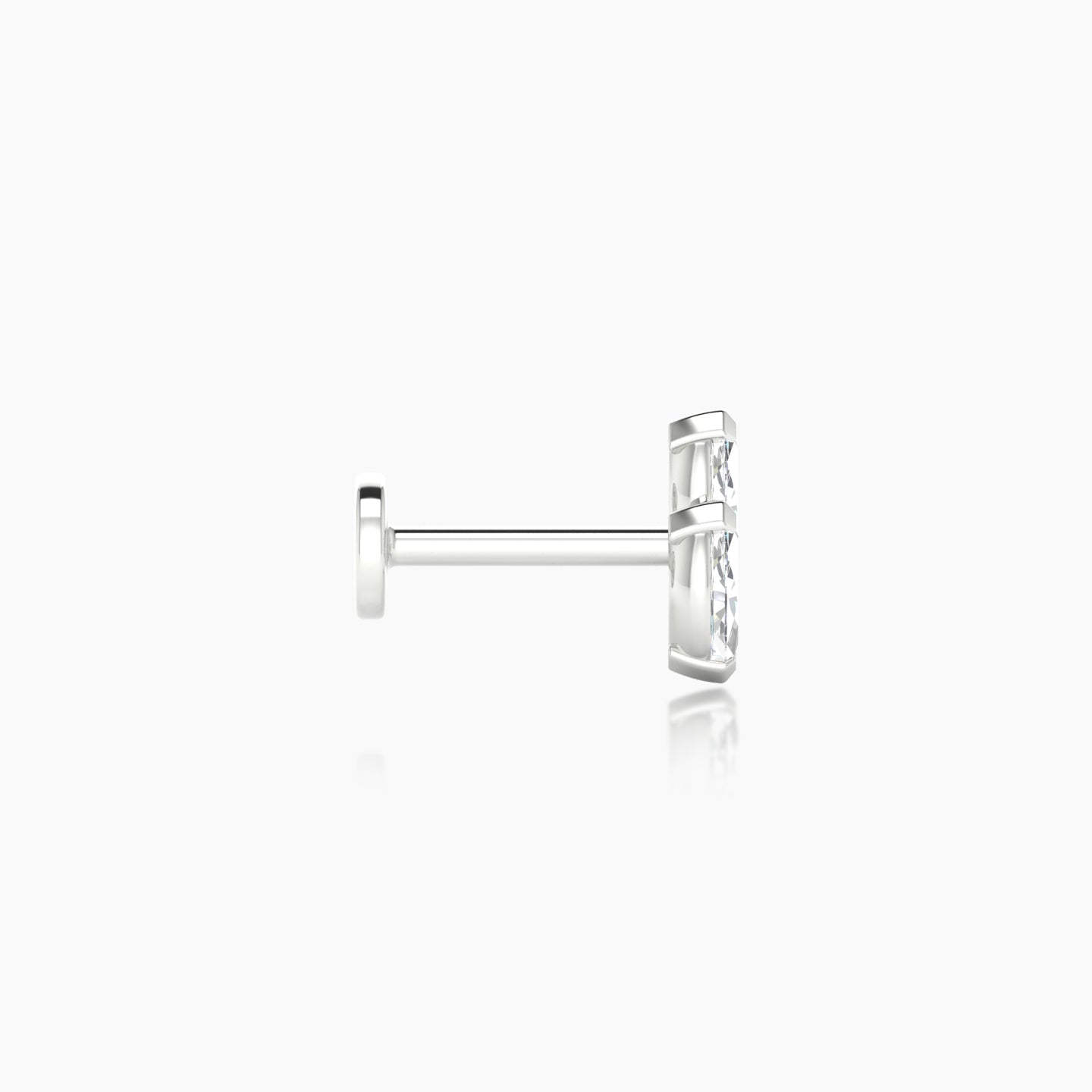 Freyja | 18k White Gold 6 mm 6.5 mm Diamond Nostril Piercing