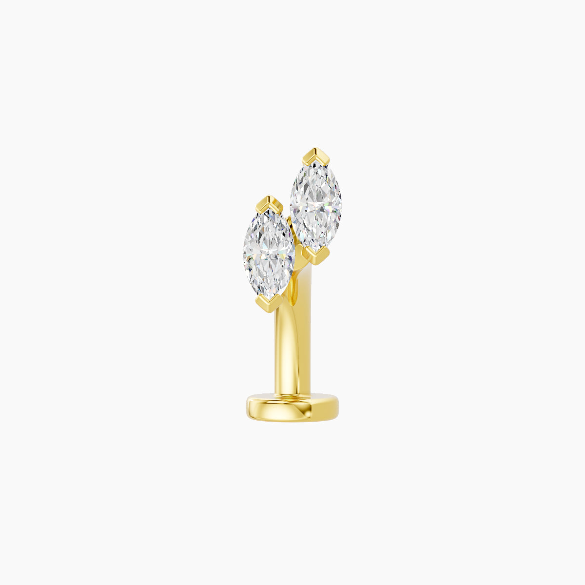 Freyja | 18k Yellow Gold 6.5 mm 8 mm Diamond Floating Navel Piercing