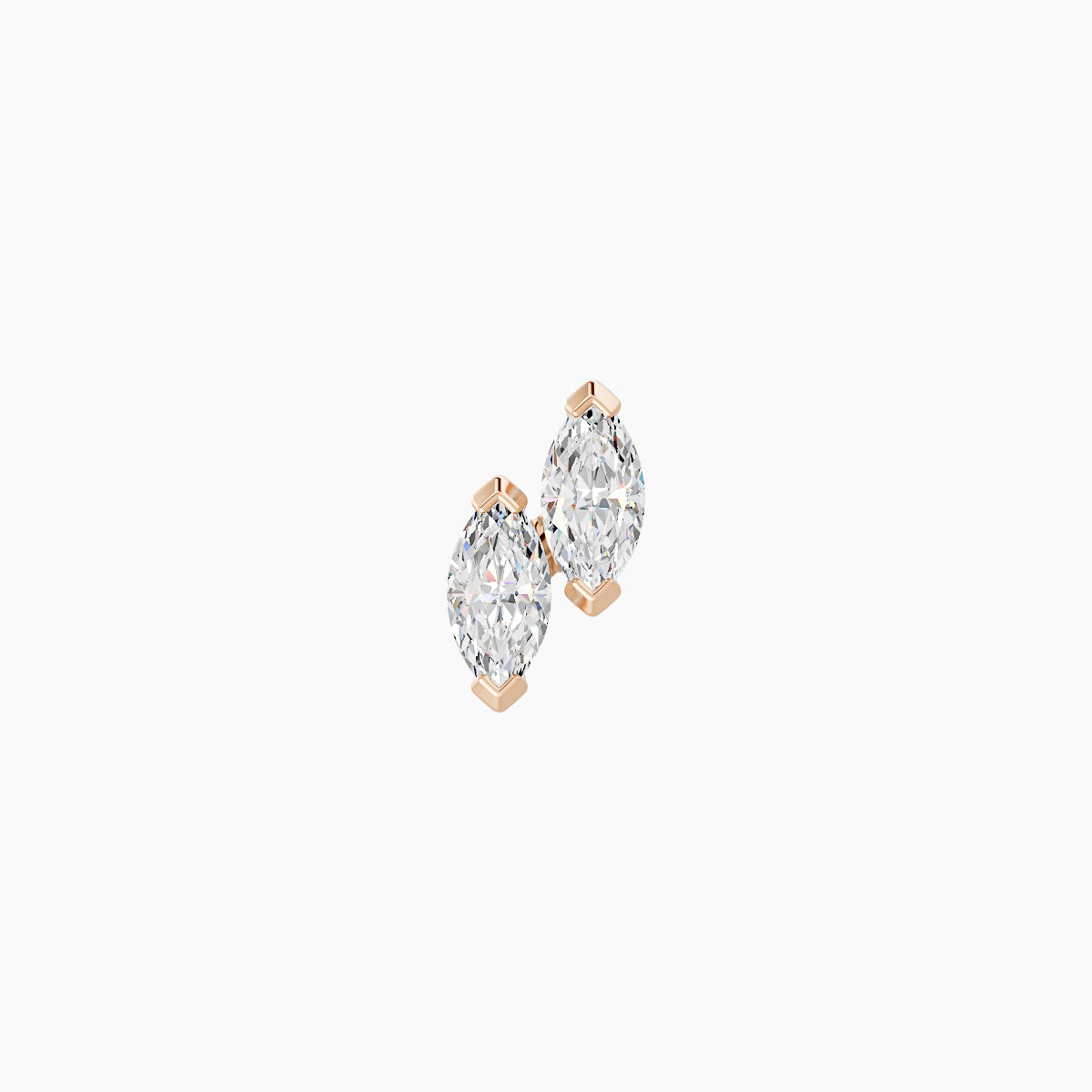 Freyja | 18k Rose Gold 6.5 mm 8 mm Diamond Nose Piercing