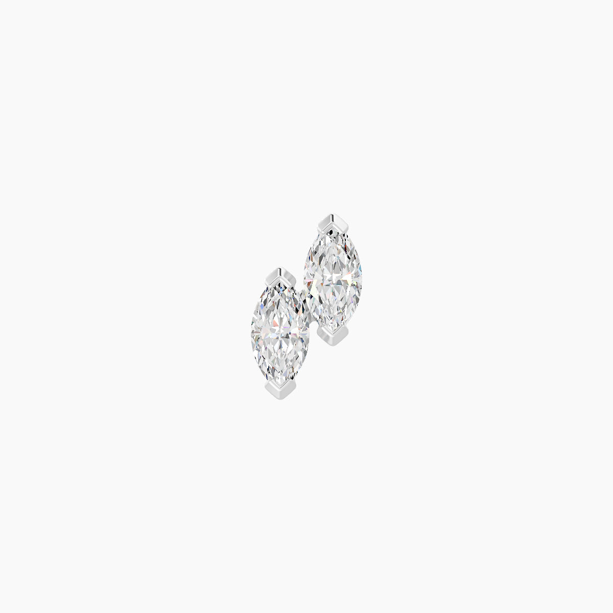 Freyja | 18k White Gold 6.5 mm 8 mm Diamond Nose Piercing