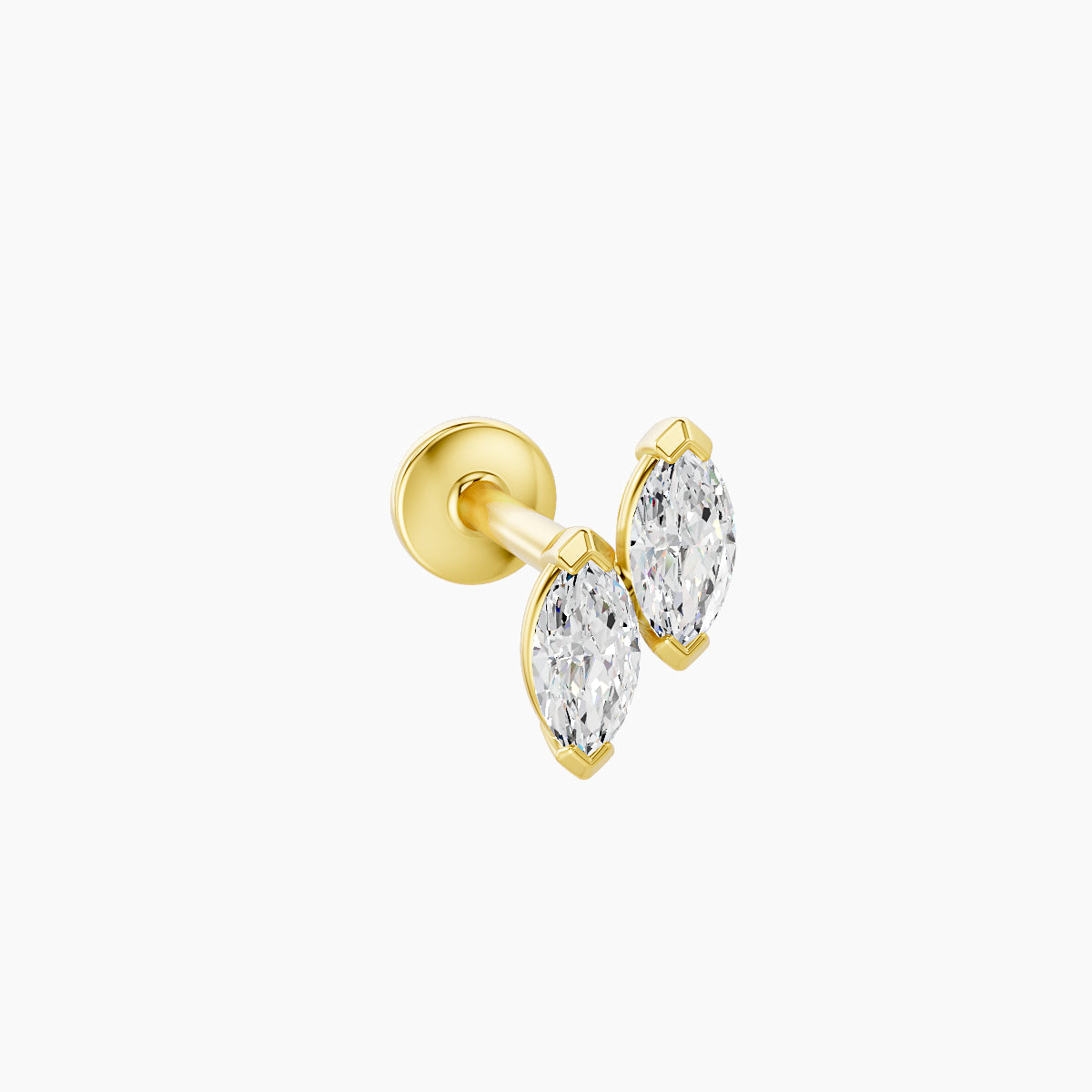 Freyja | 18k Yellow Gold 6.5 mm 8 mm Diamond Nose Piercing