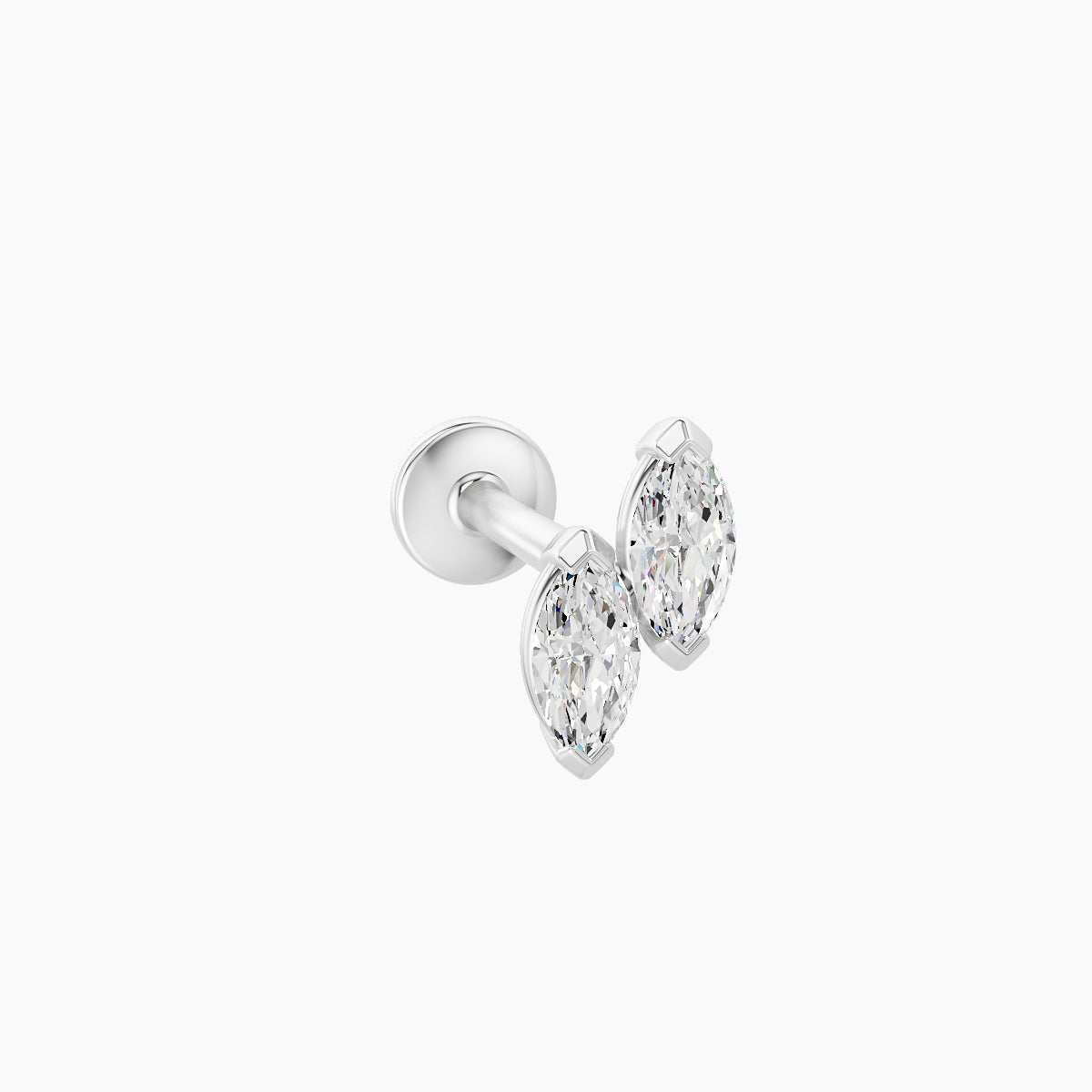 Freyja | 18k White Gold 6.5 mm 8 mm Diamond Piercing