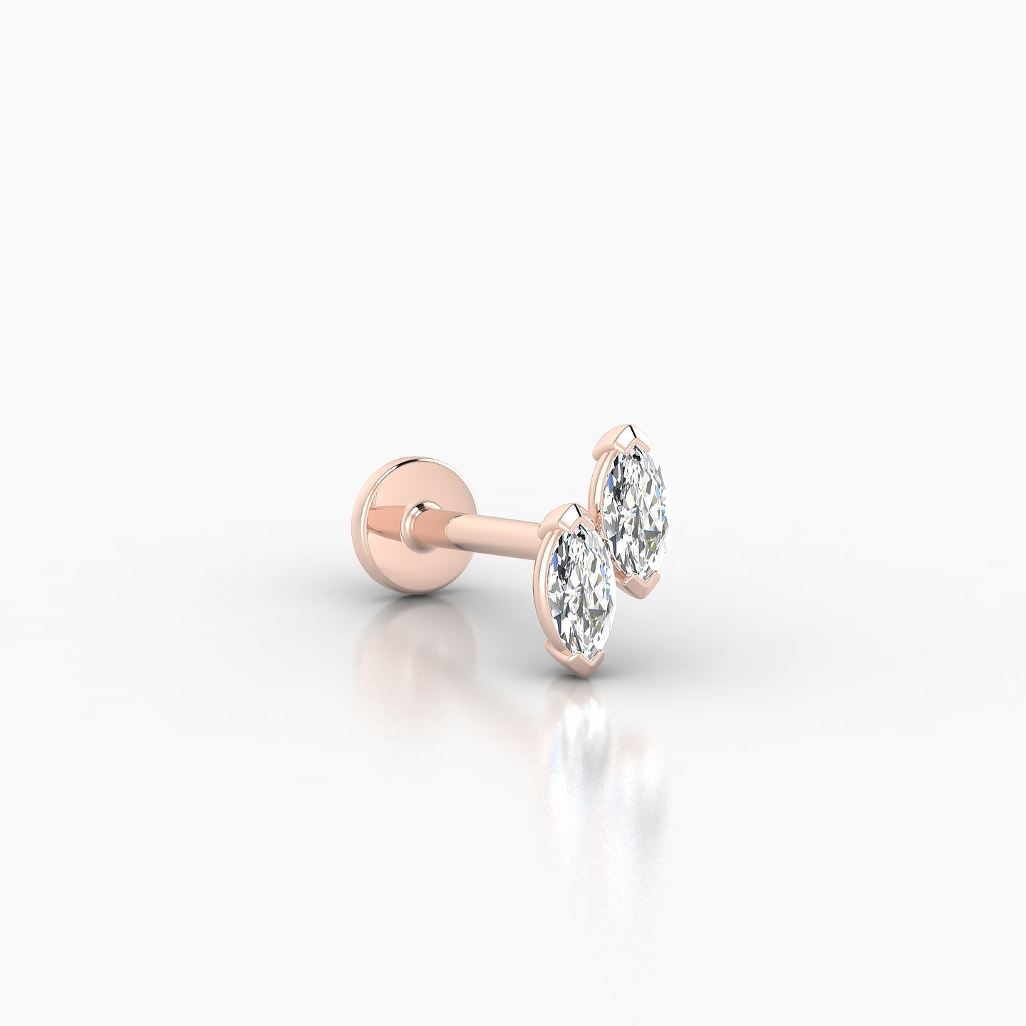 Freyja | 18k Rose Gold 6 mm 8 mm Diamond Piercing