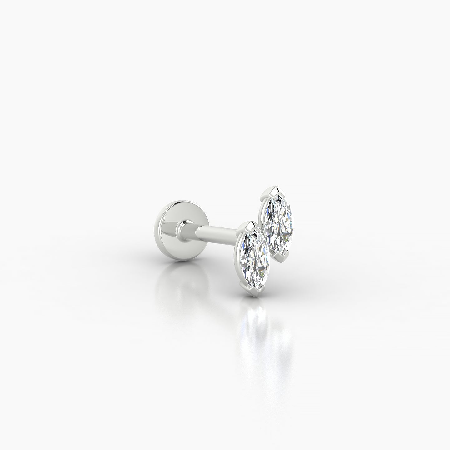 Freyja | 18k White Gold 6 mm 8 mm Diamond Piercing