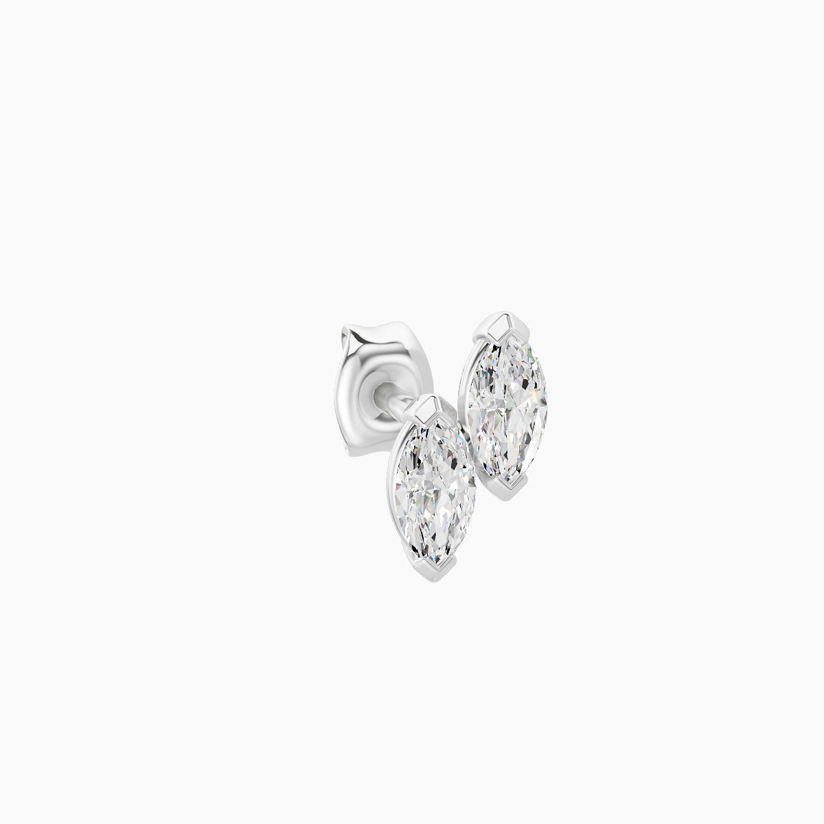 Freyja | 18k White Gold 6.5 mm Diamond Earring